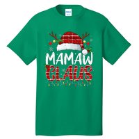 Mamaw Claus Christmas Lights Pajama Family Matching Tall T-Shirt