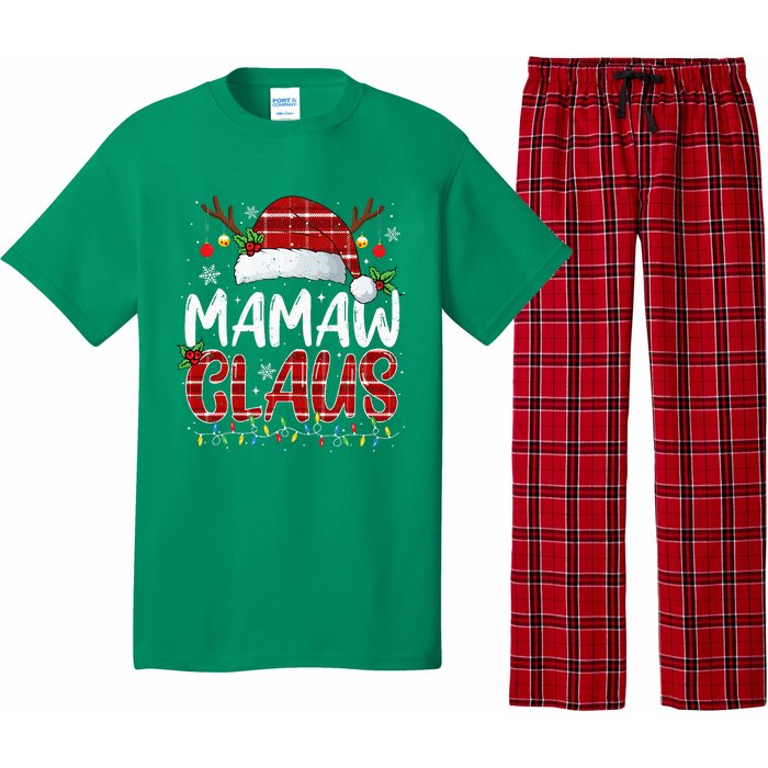 Mamaw Claus Christmas Lights Pajama Family Matching Pajama Set