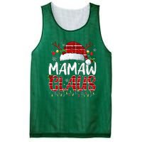 Mamaw Claus Christmas Lights Pajama Family Matching Mesh Reversible Basketball Jersey Tank