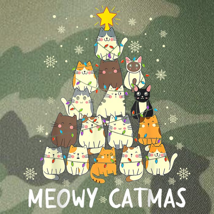 Meowy Catmas Cat Christmas Tree Xmas Legacy Tie Dye Trucker Hat