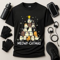 Meowy Catmas Cat Christmas Tree Xmas Performance Shirt