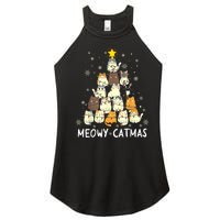 Meowy Catmas Cat Christmas Tree Xmas Women’s Perfect Tri Rocker Tank