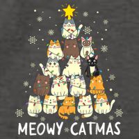 Meowy Catmas Cat Christmas Tree Xmas Vector Backpack
