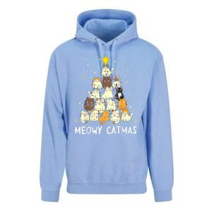 Meowy Catmas Cat Christmas Tree Xmas Unisex Surf Hoodie