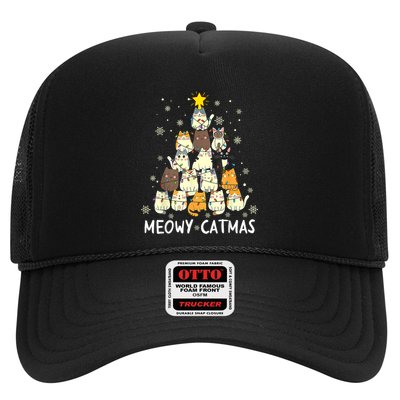 Meowy Catmas Cat Christmas Tree Xmas Trucker Hat
