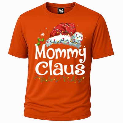 Mommy Claus Christmas Family Group Matching Pjs Xmas Light Gift Cooling Performance Crew T-Shirt