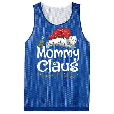 Mommy Claus Christmas Family Group Matching Pjs Xmas Light Gift Mesh Reversible Basketball Jersey Tank