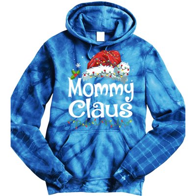 Mommy Claus Christmas Family Group Matching Pjs Xmas Light Gift Tie Dye Hoodie