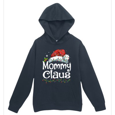 Mommy Claus Christmas Family Group Matching Pjs Xmas Light Gift Urban Pullover Hoodie