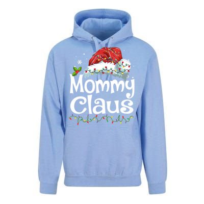 Mommy Claus Christmas Family Group Matching Pjs Xmas Light Gift Unisex Surf Hoodie