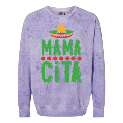 Mama Cita Cinco De Mayo Costume Essential Colorblast Crewneck Sweatshirt