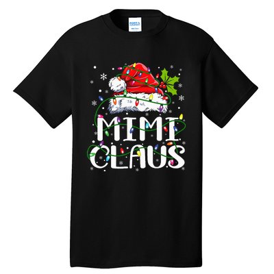 Mimi Claus  Christmas Lights Pajama Family Matching Tall T-Shirt