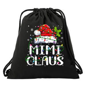 Mimi Claus  Christmas Lights Pajama Family Matching Drawstring Bag