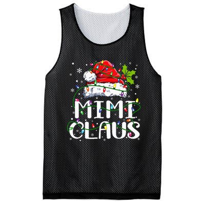 Mimi Claus  Christmas Lights Pajama Family Matching Mesh Reversible Basketball Jersey Tank