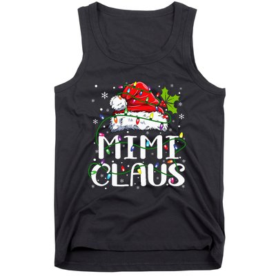 Mimi Claus  Christmas Lights Pajama Family Matching Tank Top