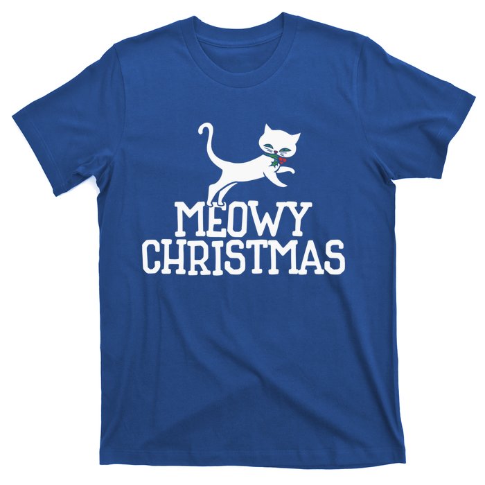 Meowy Christmas Cat Cute Meaningful Gift T-Shirt