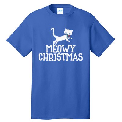 Meowy Christmas Cat Cute Meaningful Gift Tall T-Shirt