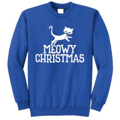 Meowy Christmas Cat Cute Meaningful Gift Tall Sweatshirt