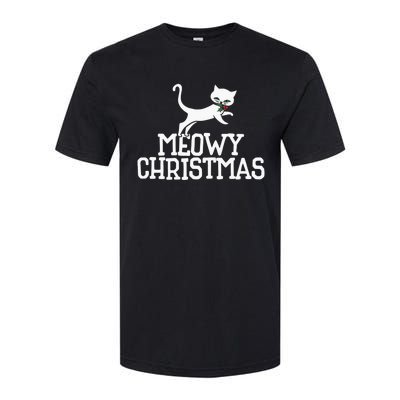 Meowy Christmas Cat Cute Meaningful Gift Softstyle CVC T-Shirt