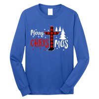 Merry Christmas Christians Buffalo Plaid Meaningful Gift Long Sleeve Shirt