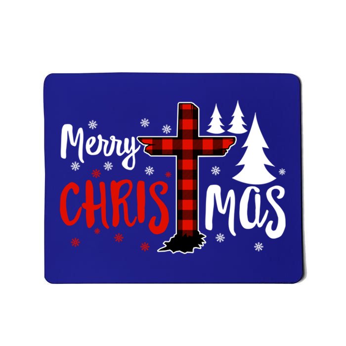 Merry Christmas Christians Buffalo Plaid Meaningful Gift Mousepad