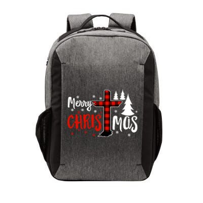 Merry Christmas Christians Buffalo Plaid Meaningful Gift Vector Backpack