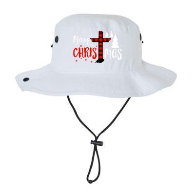 Merry Christmas Christians Buffalo Plaid Meaningful Gift Legacy Cool Fit Booney Bucket Hat