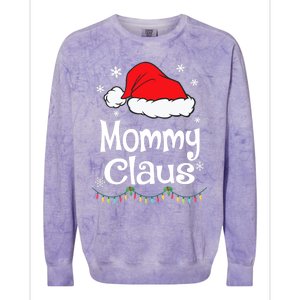 Mommy Claus Cool Gift Christmas Pajama Family Matching Xmas Gift Colorblast Crewneck Sweatshirt