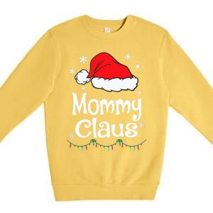 Mommy Claus Cool Gift Christmas Pajama Family Matching Xmas Gift Premium Crewneck Sweatshirt