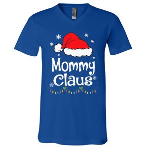 Mommy Claus Cool Gift Christmas Pajama Family Matching Xmas Gift V-Neck T-Shirt