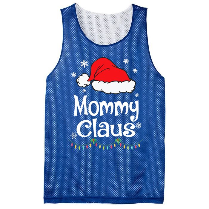 Mommy Claus Cool Gift Christmas Pajama Family Matching Xmas Gift Mesh Reversible Basketball Jersey Tank