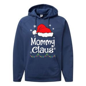 Mommy Claus Cool Gift Christmas Pajama Family Matching Xmas Gift Performance Fleece Hoodie