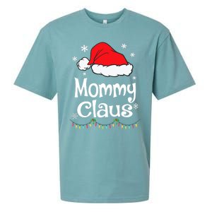 Mommy Claus Cool Gift Christmas Pajama Family Matching Xmas Gift Sueded Cloud Jersey T-Shirt