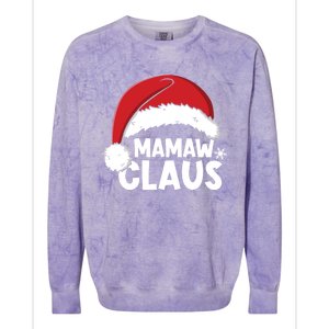 Mamaw Claus Christmas Family Matching Pajamas Xmas Santa Gift Colorblast Crewneck Sweatshirt