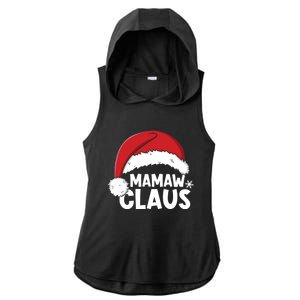 Mamaw Claus Christmas Family Matching Pajamas Xmas Santa Gift Ladies PosiCharge Tri-Blend Wicking Draft Hoodie Tank