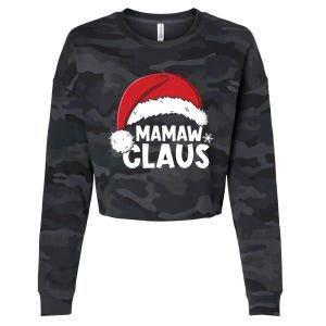 Mamaw Claus Christmas Family Matching Pajamas Xmas Santa Gift Cropped Pullover Crew