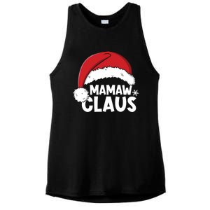 Mamaw Claus Christmas Family Matching Pajamas Xmas Santa Gift Ladies PosiCharge Tri-Blend Wicking Tank