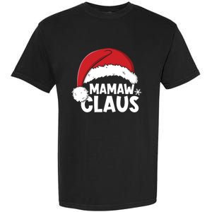 Mamaw Claus Christmas Family Matching Pajamas Xmas Santa Gift Garment-Dyed Heavyweight T-Shirt