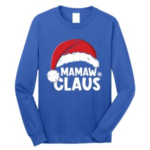 Mamaw Claus Christmas Family Matching Pajamas Xmas Santa Gift Long Sleeve Shirt