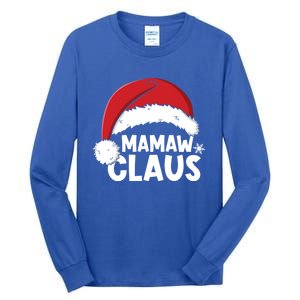 Mamaw Claus Christmas Family Matching Pajamas Xmas Santa Gift Tall Long Sleeve T-Shirt