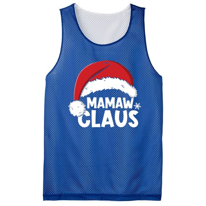 Mamaw Claus Christmas Family Matching Pajamas Xmas Santa Gift Mesh Reversible Basketball Jersey Tank