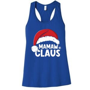 Mamaw Claus Christmas Family Matching Pajamas Xmas Santa Gift Women's Racerback Tank