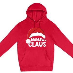 Mamaw Claus Christmas Family Matching Pajamas Xmas Santa Gift Premium Pullover Hoodie