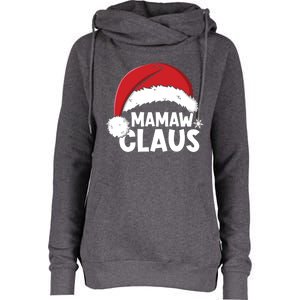 Mamaw Claus Christmas Family Matching Pajamas Xmas Santa Gift Womens Funnel Neck Pullover Hood