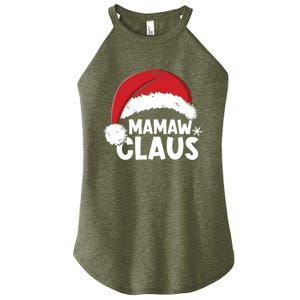 Mamaw Claus Christmas Family Matching Pajamas Xmas Santa Gift Women's Perfect Tri Rocker Tank