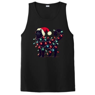 Meowy Catmas Christmas Cat Kitten Santa Hat Xmas Family Gift PosiCharge Competitor Tank