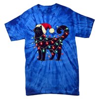 Meowy Catmas Christmas Cat Kitten Santa Hat Xmas Family Gift Tie-Dye T-Shirt