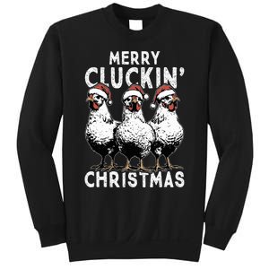 Merry Cluckin Christmas Funny Christmas Graphic Sweatshirt