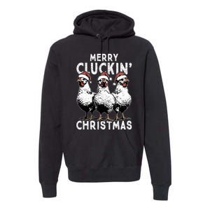 Merry Cluckin Christmas Funny Christmas Graphic Premium Hoodie