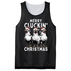 Merry Cluckin Christmas Funny Christmas Graphic Mesh Reversible Basketball Jersey Tank